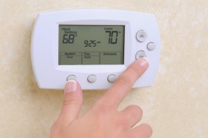 thermostat check during heating system tune-up